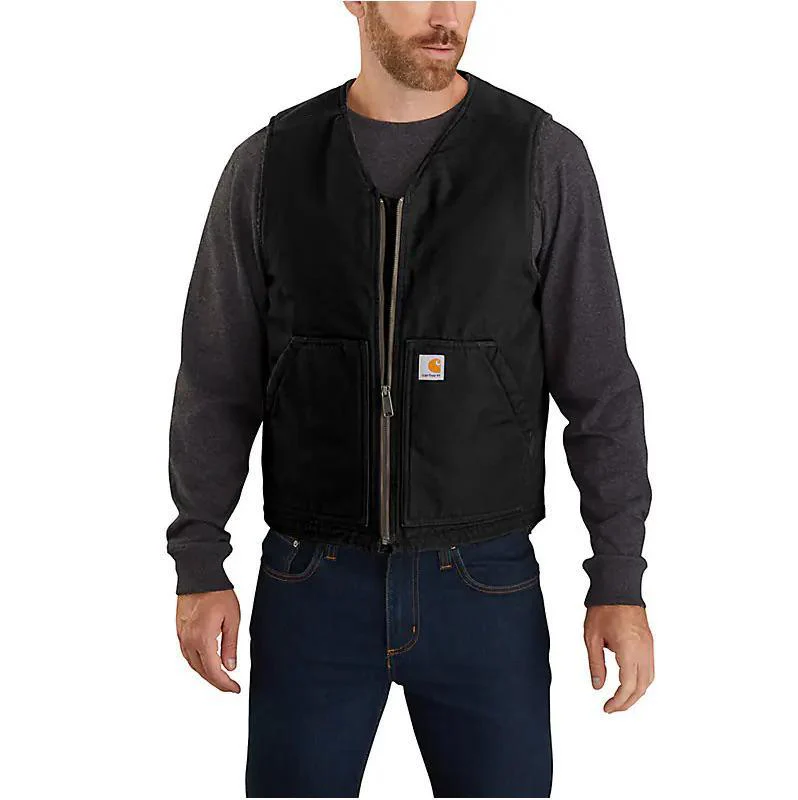 Carhartt Men's Relaxed Fit Washed Duck Sherpa Lined Vest