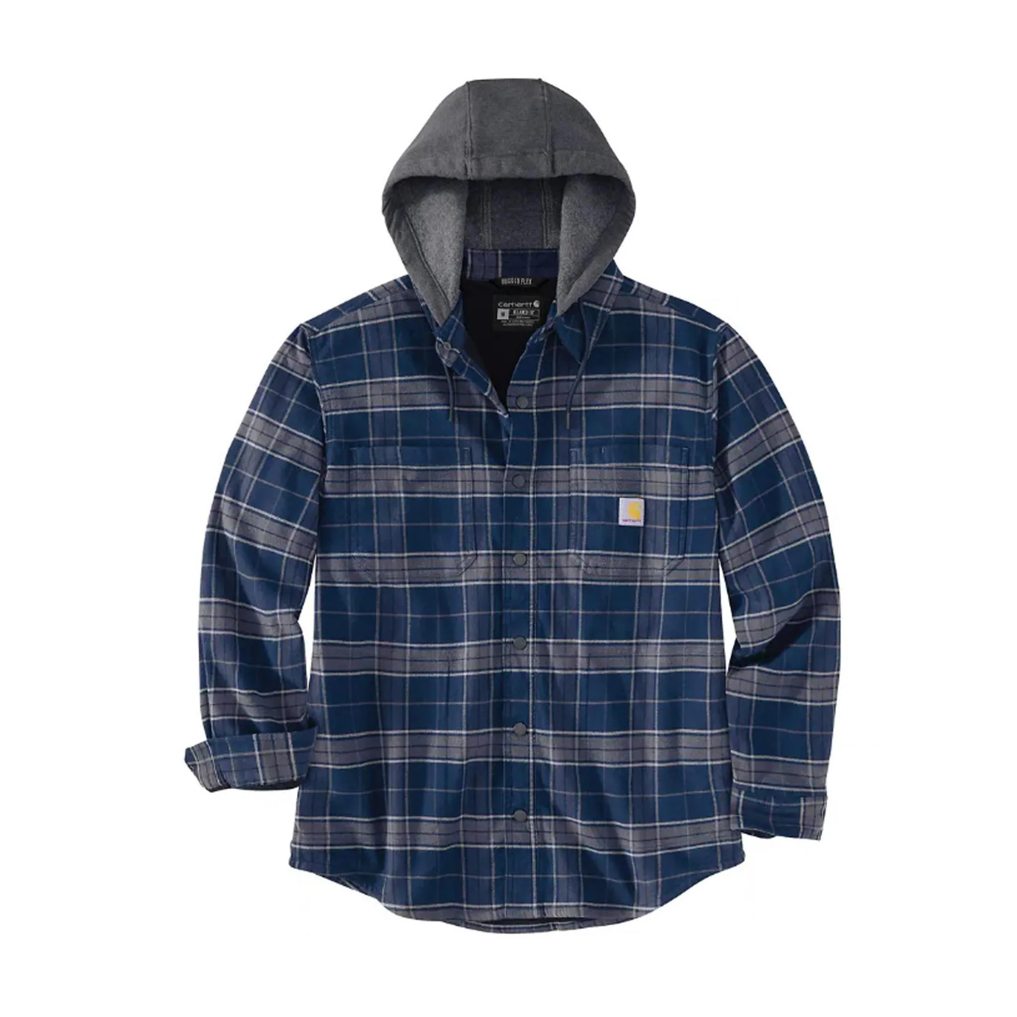 Carhartt Men's Rugged Flex Relaxed Fit Flannel Fleece-Lined Hooded Shirt Jacket 106353 - Image 4