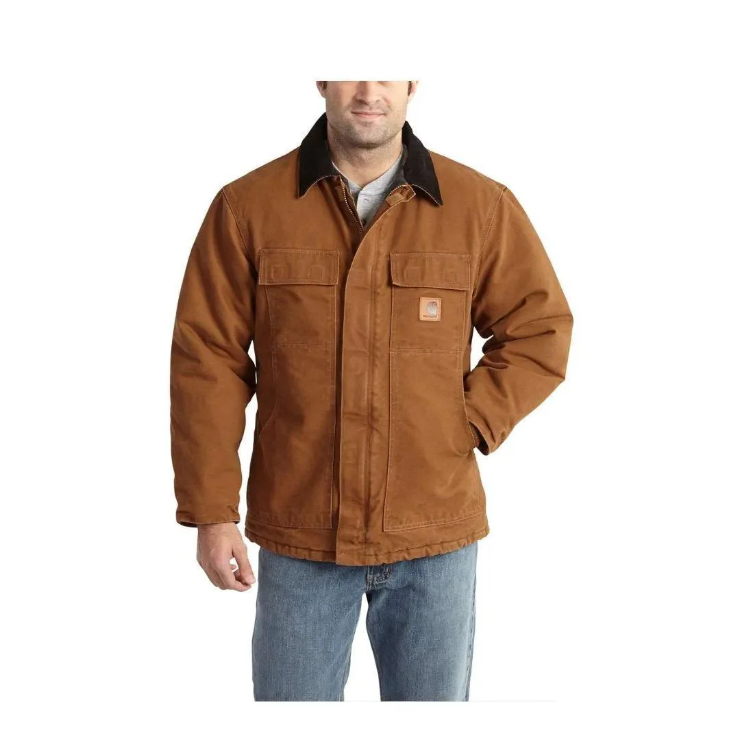 Carhartt Men's Sandstone Traditional Coat/Arctic Quilt-Lined Jacket - Image 4