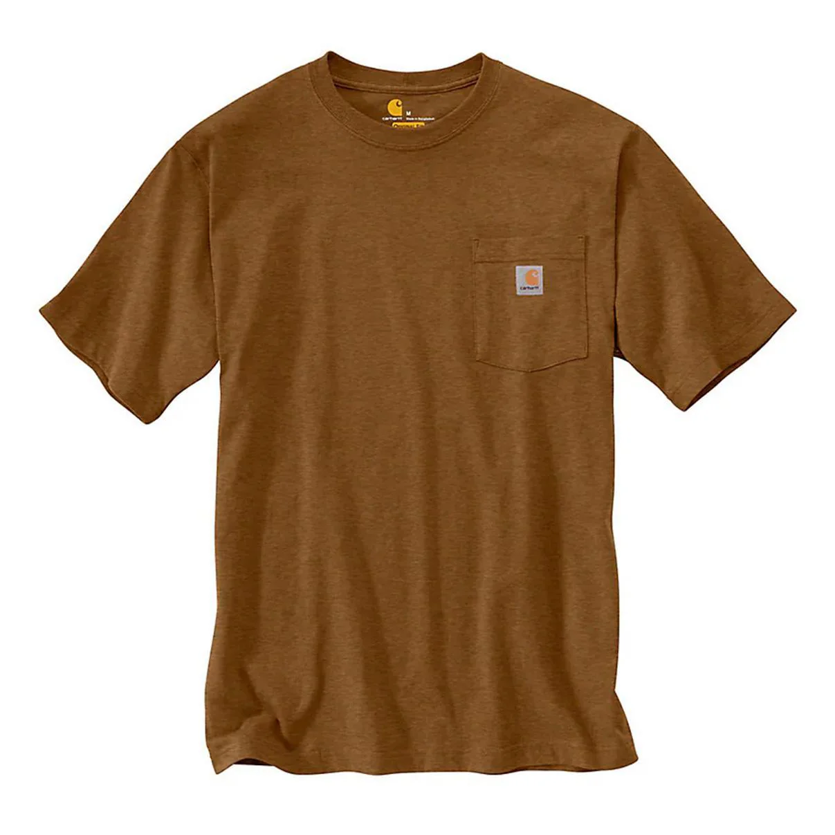 Carhartt Men's Shirt Loose Fit Heavyweight Short-Sleeve Pocket Oiled Walnut
