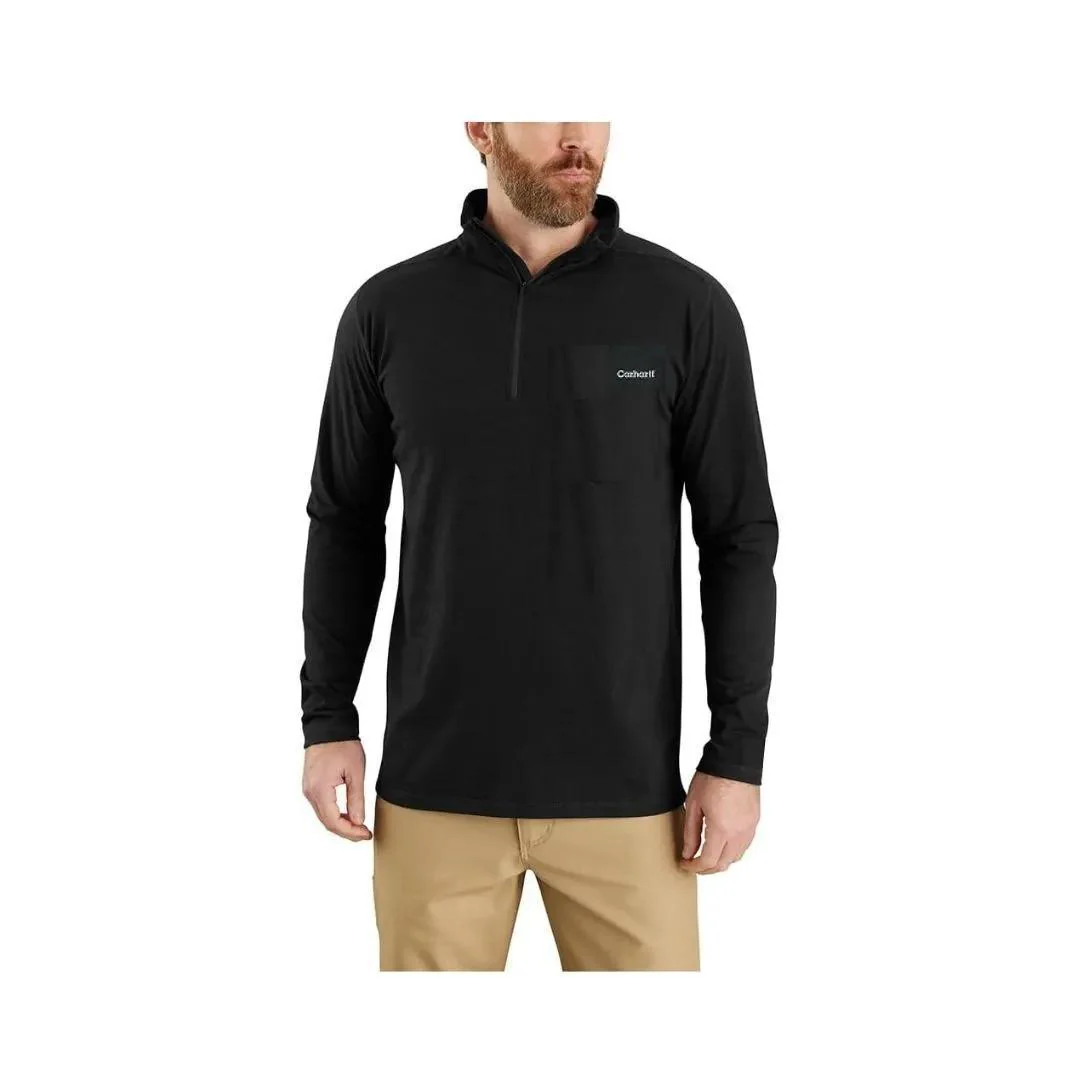 Carhartt Men's Work-Dry Heavyweight Thermal Zip Mock Top - Image 3