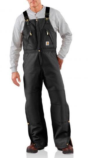 Carhartt Work Men's Bib Overalls Lined Duck -Clearance - Image 4