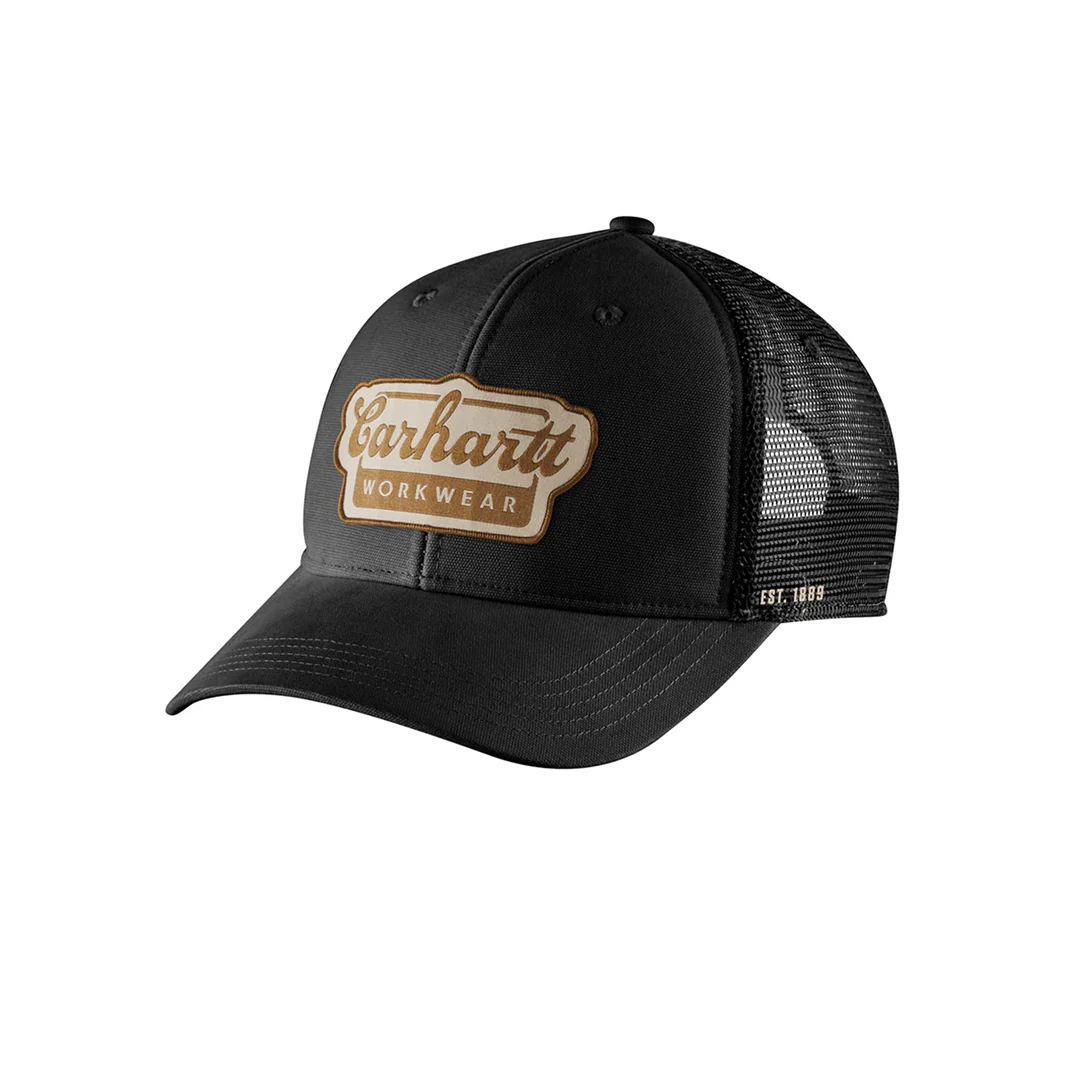 Carhartt Rugged Flex® Twill Mesh-Back Script Patch Cap Black