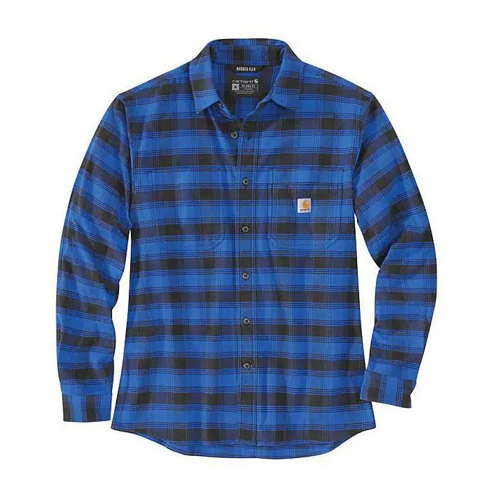 Carhartt Rugged Flex Relaxed Fit Midweight Flannel Long Sleeve Plaid Shirt 105945 - Image 19