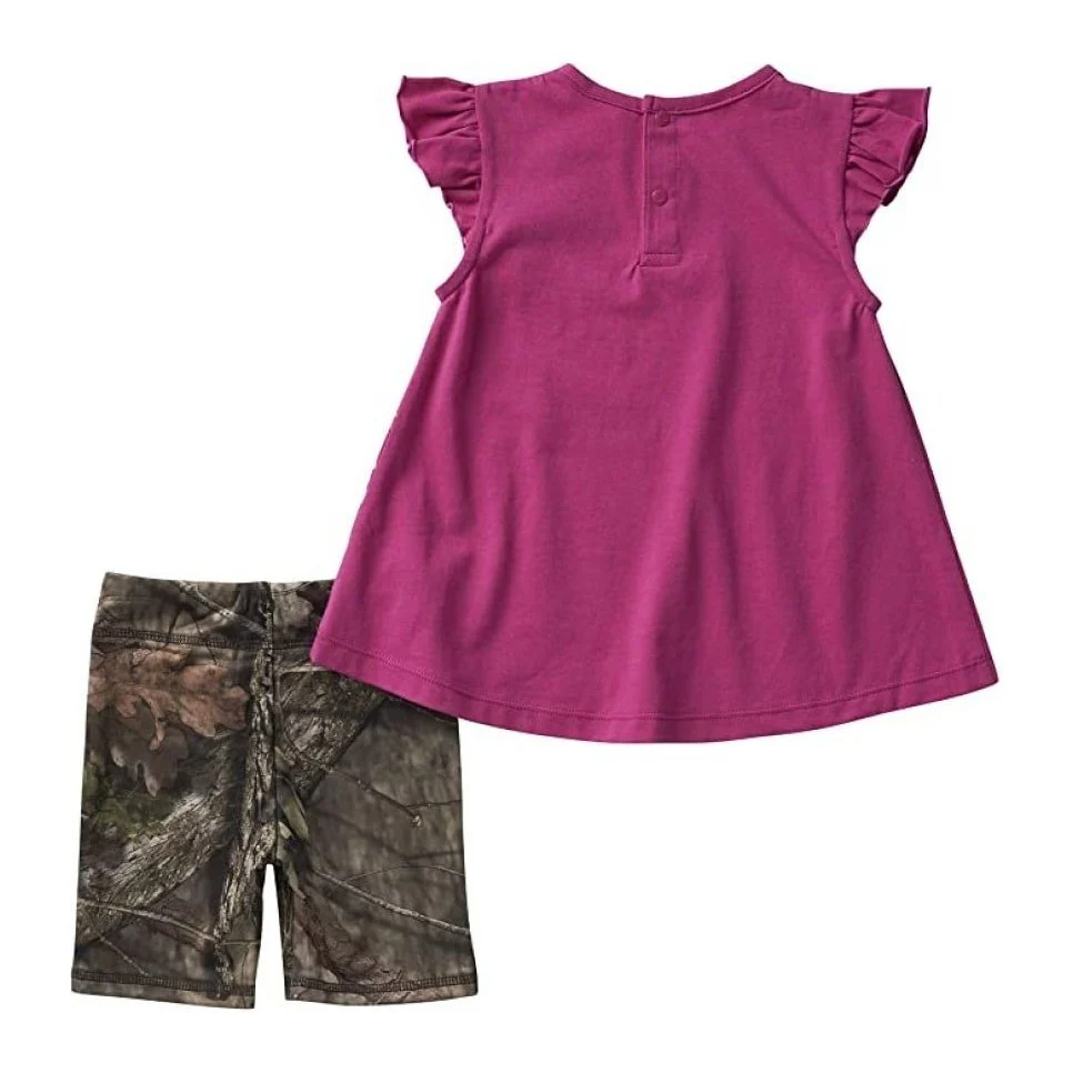 Carhartt Toddler Girl’s 2-Piece Set: Deer Shirt & Mossy Oak Camo Leggings - Clearance - Image 2