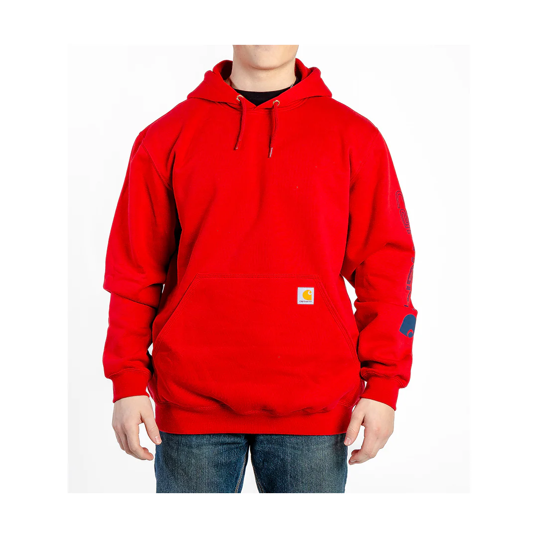 Carhartt Unisex Loose Fit Midweight Logo Sleeve Graphic Hoodie - Image 2