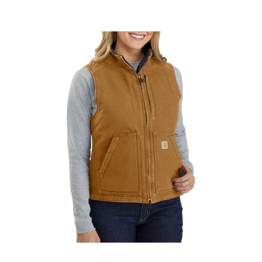 Carhartt Women's Vest Sherpa Lined Washed Duck 104224 - Image 18