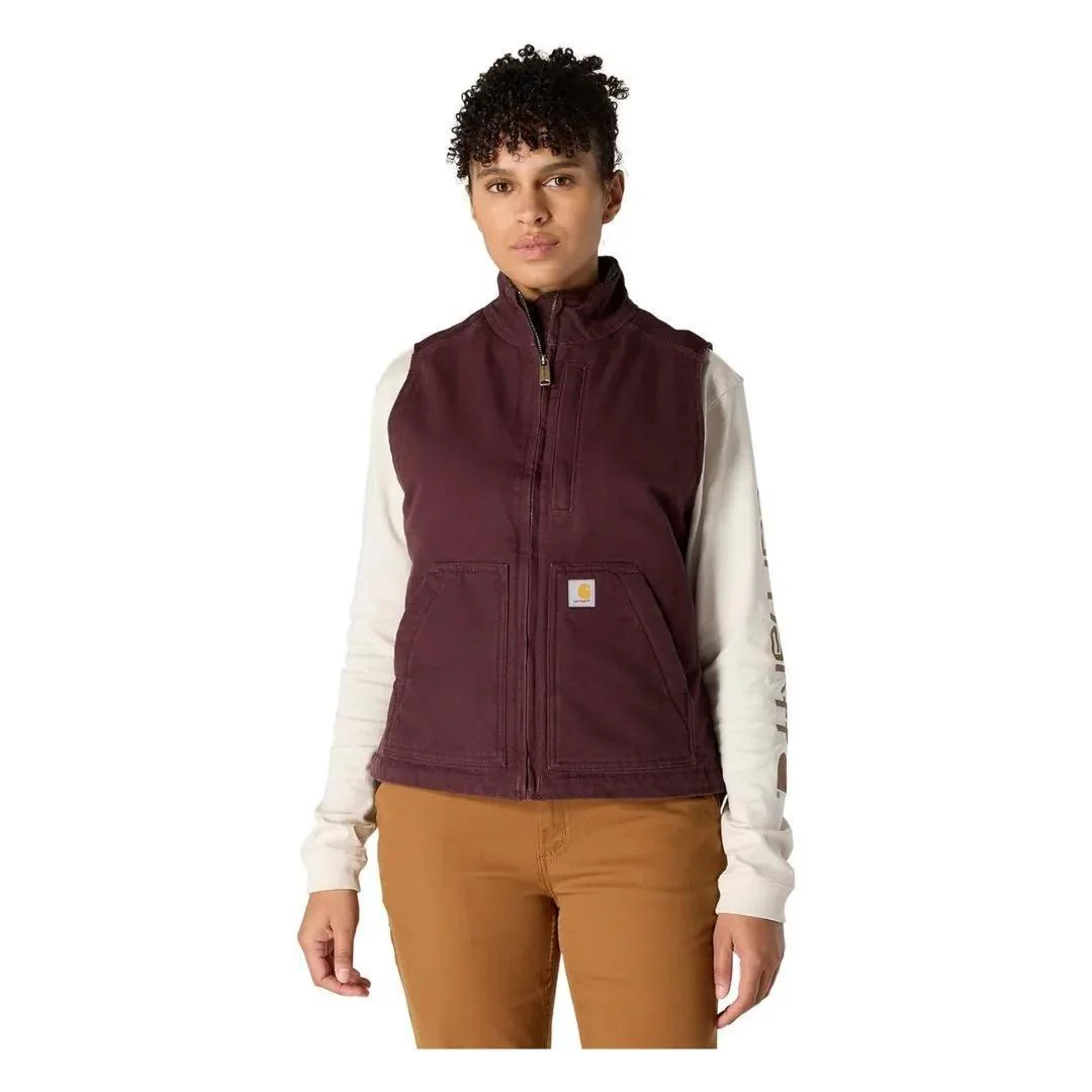 Carhartt Women's Vest Sherpa Lined Washed Duck 104224 - Image 22