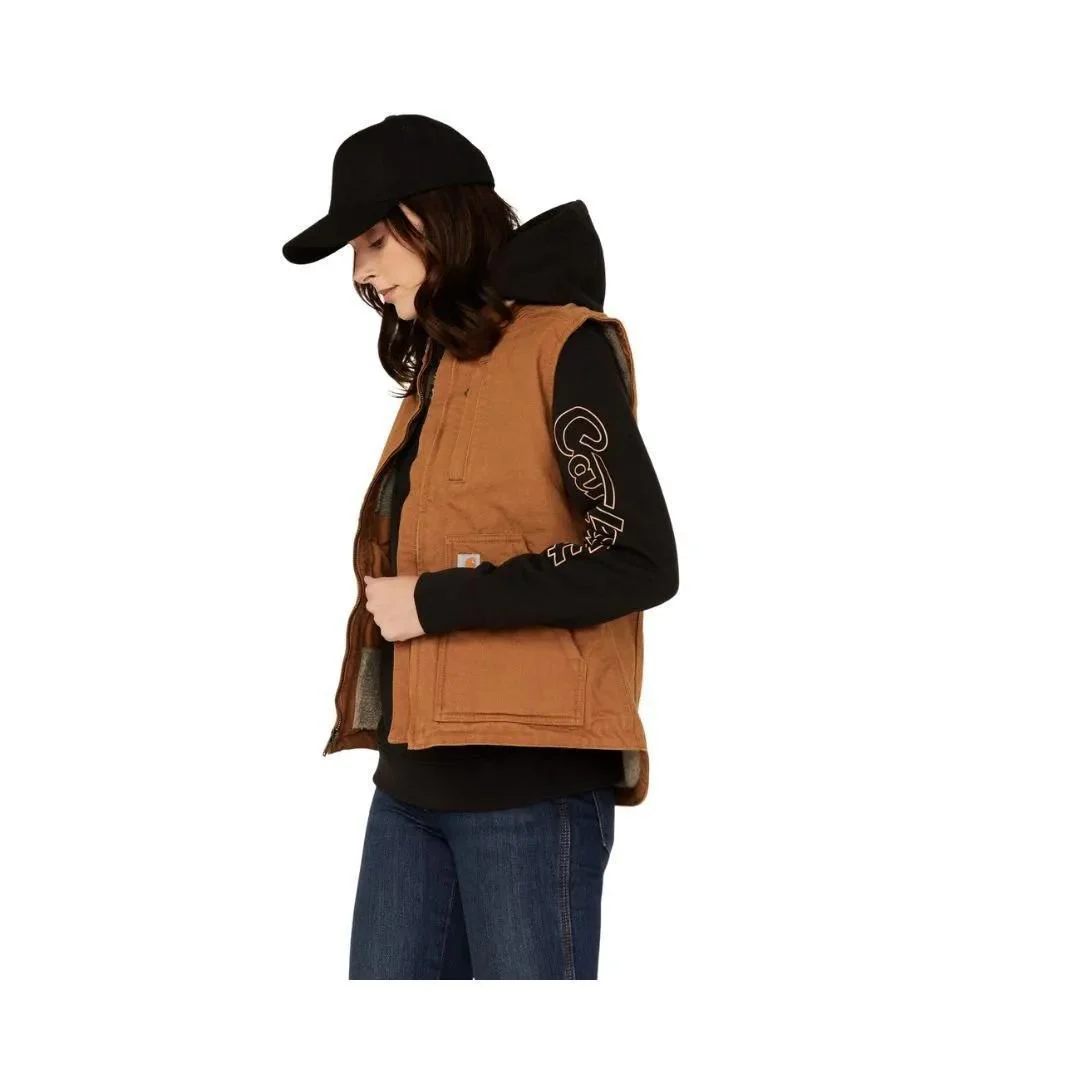 Carhartt Women's Vest Sherpa Lined Washed Duck 104224 - Image 3