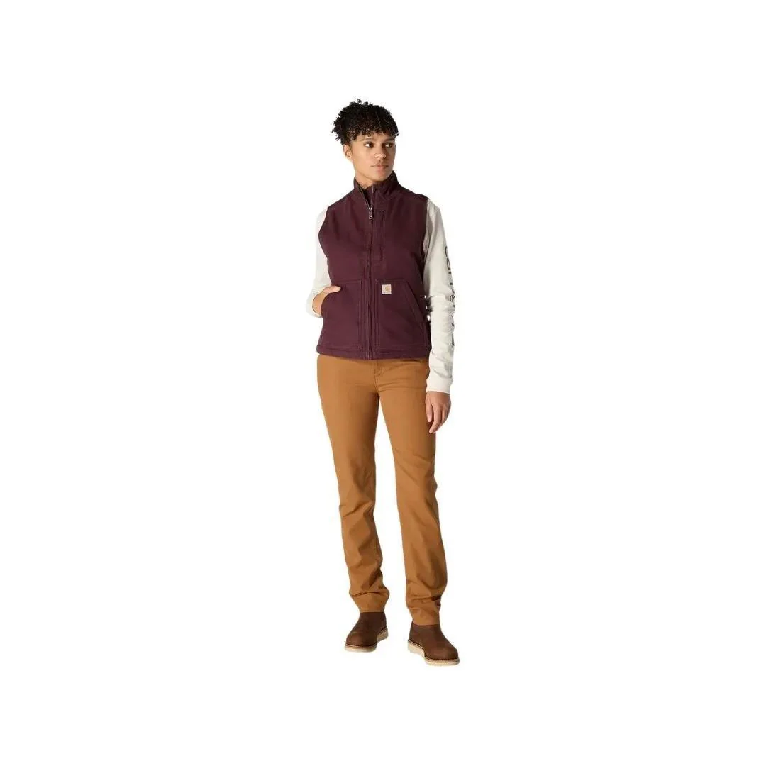 Carhartt Women's Vest Sherpa Lined Washed Duck 104224 - Image 4