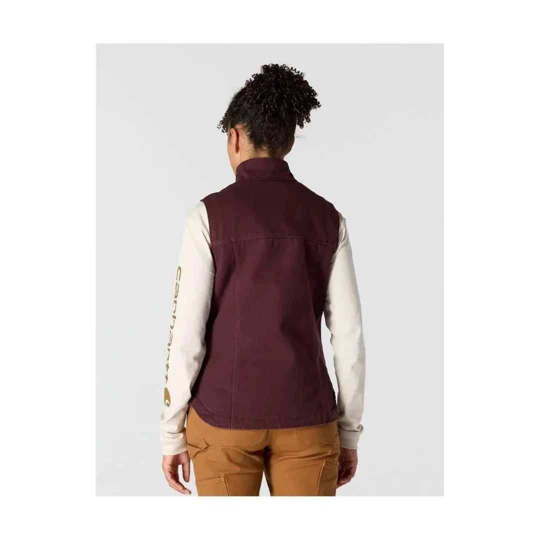 Carhartt Women's Vest Sherpa Lined Washed Duck 104224 - Image 7