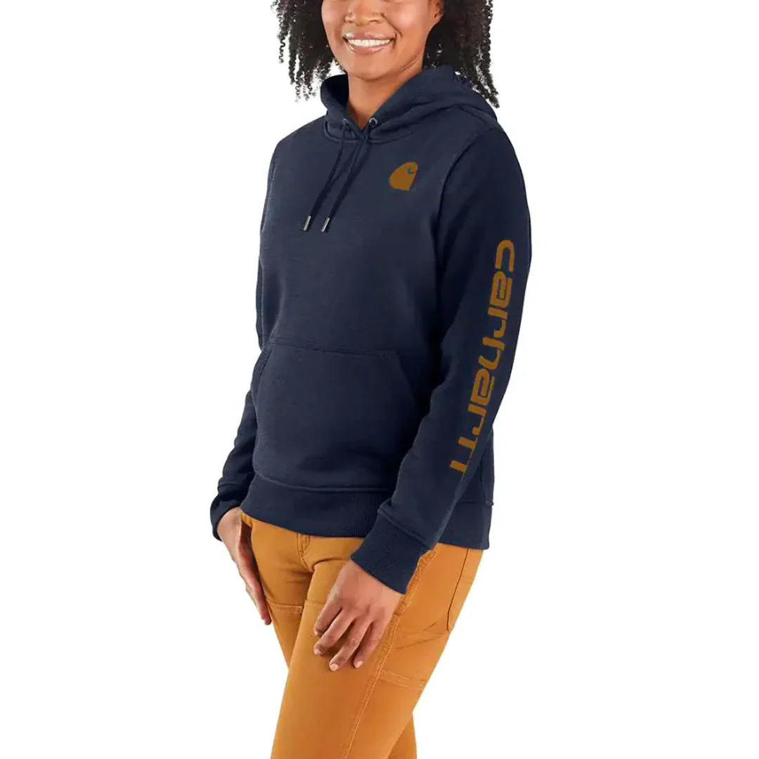 Carhartt Women's Hoodie Relaxed Fit Graphic Pullover Seasonal Colours - Image 58
