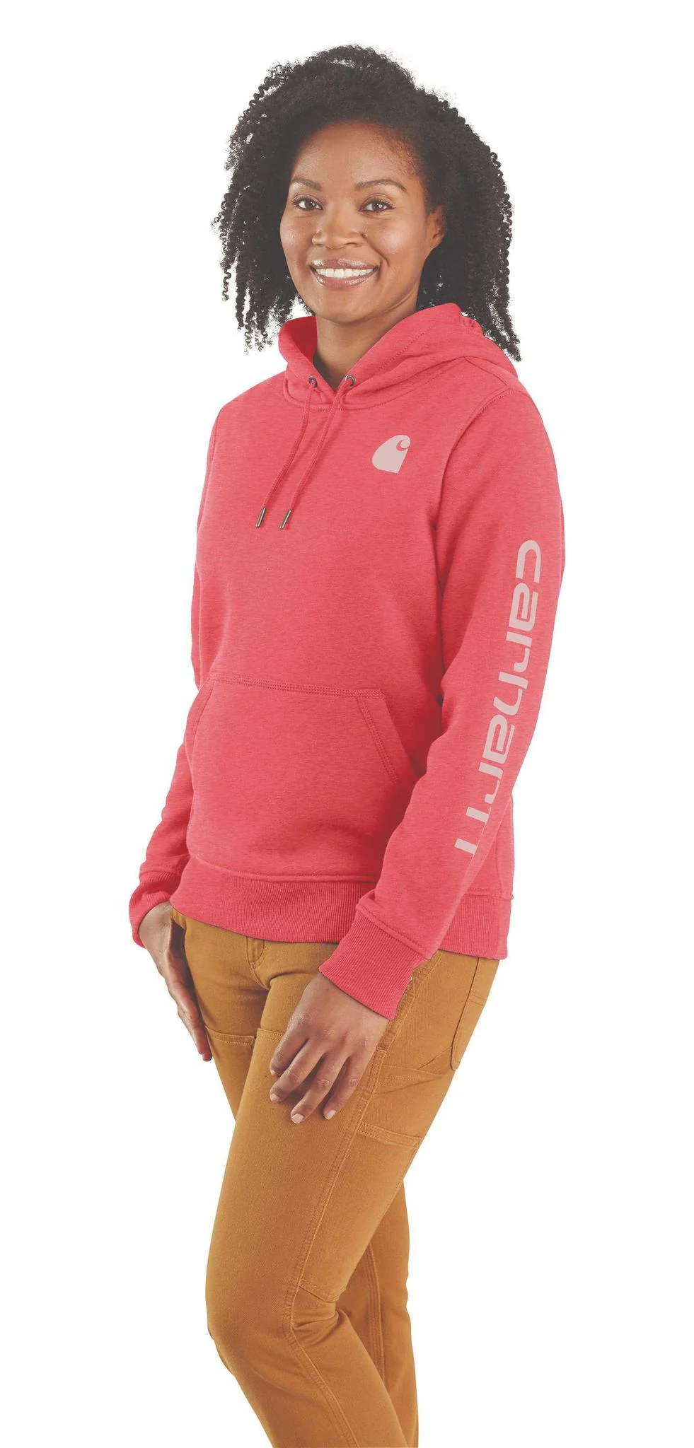 Carhartt Women's Relaxed Fit Sleeve Logo Graphic Hoodie - Image 18