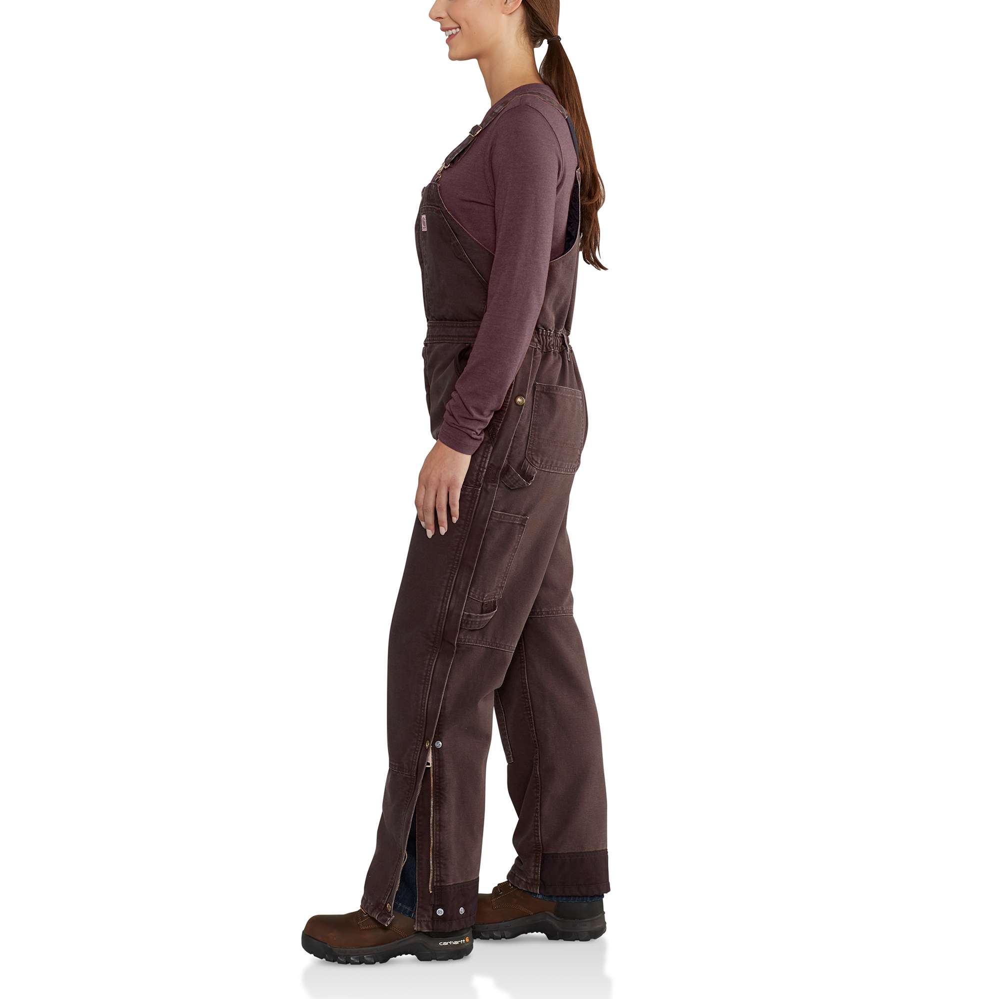 Carhartt Work Women's Bib Overall Lined Weathered Duck - Image 5