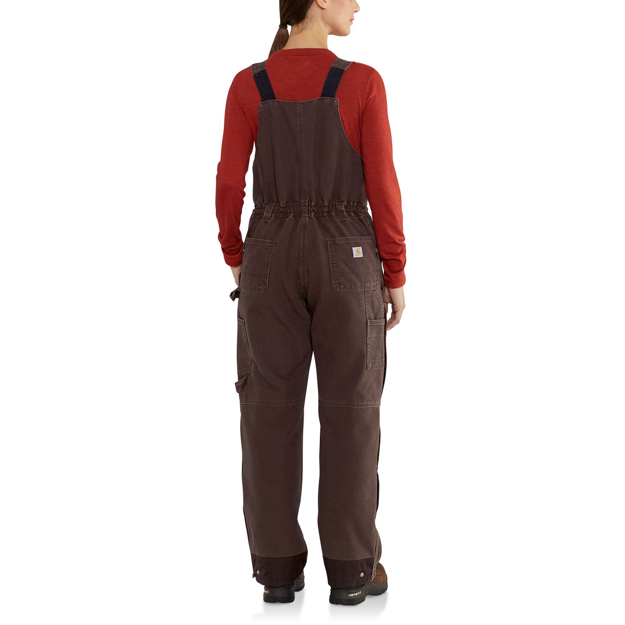 Carhartt Work Women's Bib Overall Lined Weathered Duck - Image 6