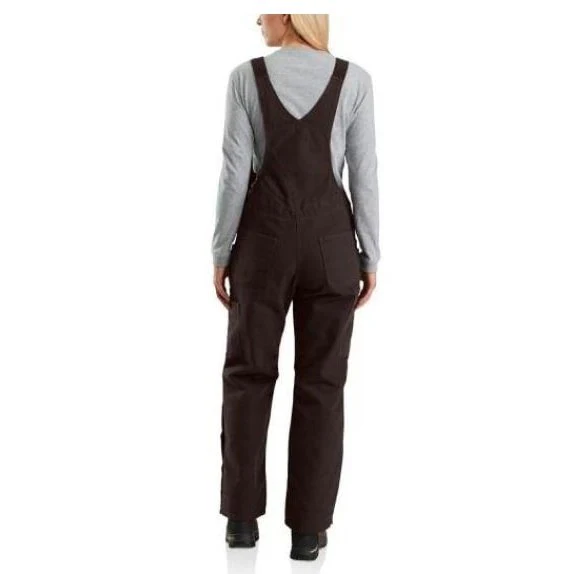 Carhartt Work Women's Bib Overalls Washed Duck Quilt Lined - Image 3