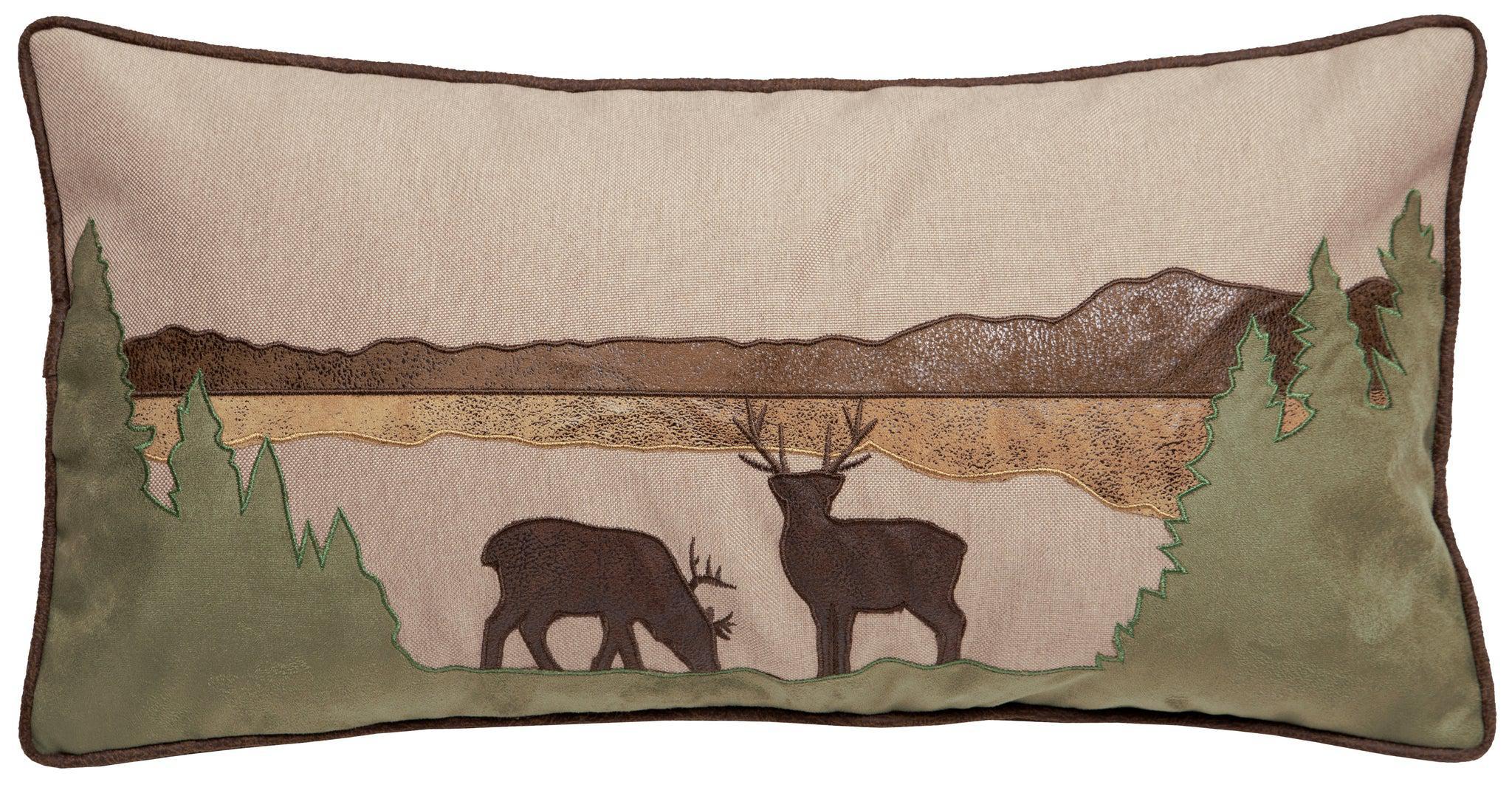 Carstens Deer Scene Pillow