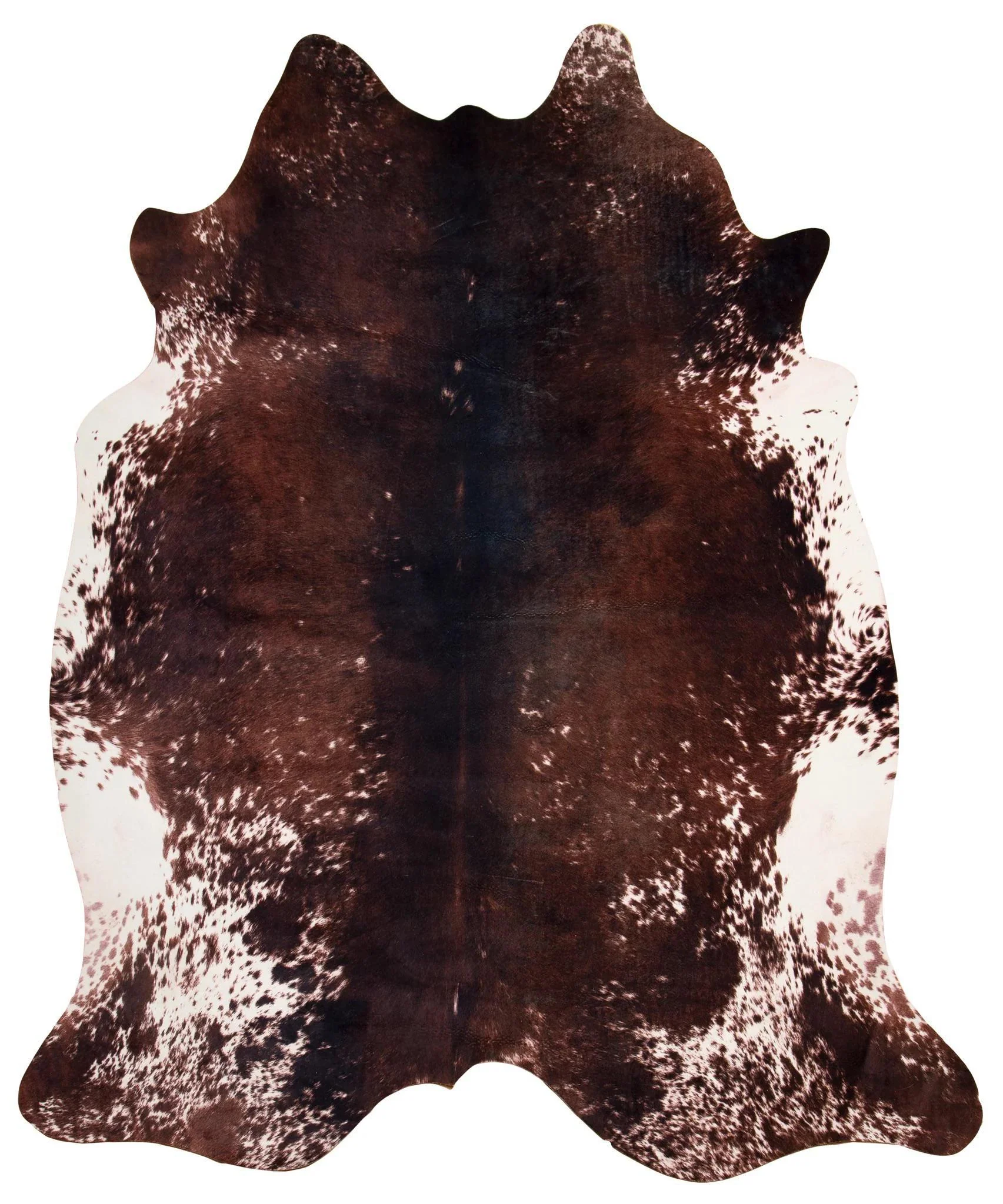 Carstens Faux Cowhide Print Rug, Tri-Color