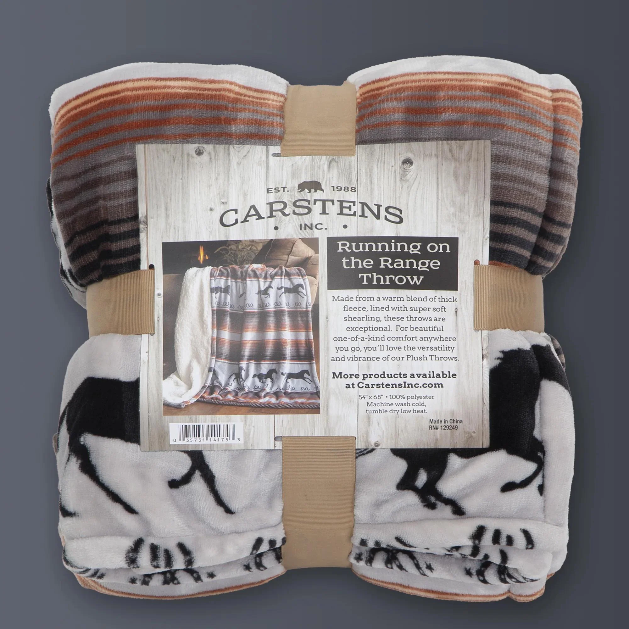 Carstens Running on the Range Plush Sherpa Throw - Image 3