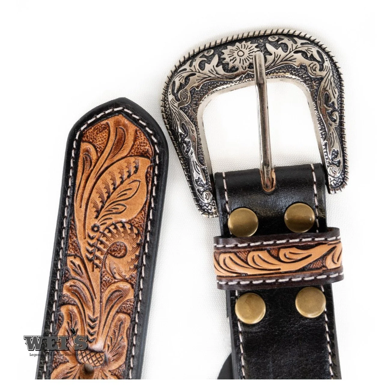 Challenger Hairon Belt Tooled Belt 26FK73