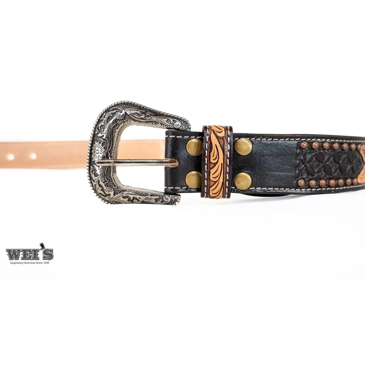 Challenger Hairon Belt Tooled Belt 26FK73 - Image 2