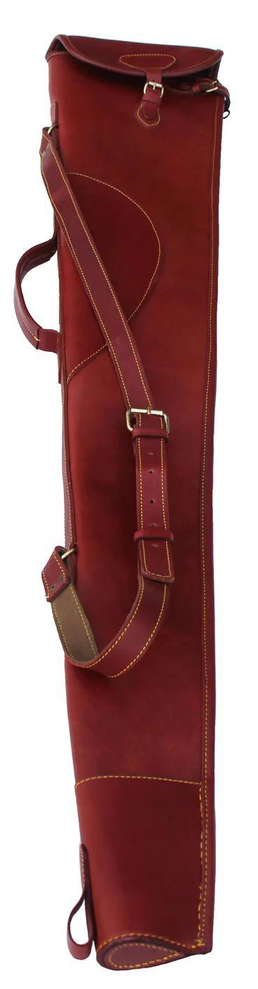 Challenger Full grain Leather Fleece Lined Shooting, Hunting Sporting Gun Case - Image 2