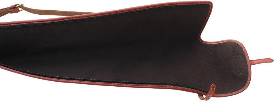 Challenger Full grain Leather Fleece Lined Shooting, Hunting Sporting Gun Case - Image 3