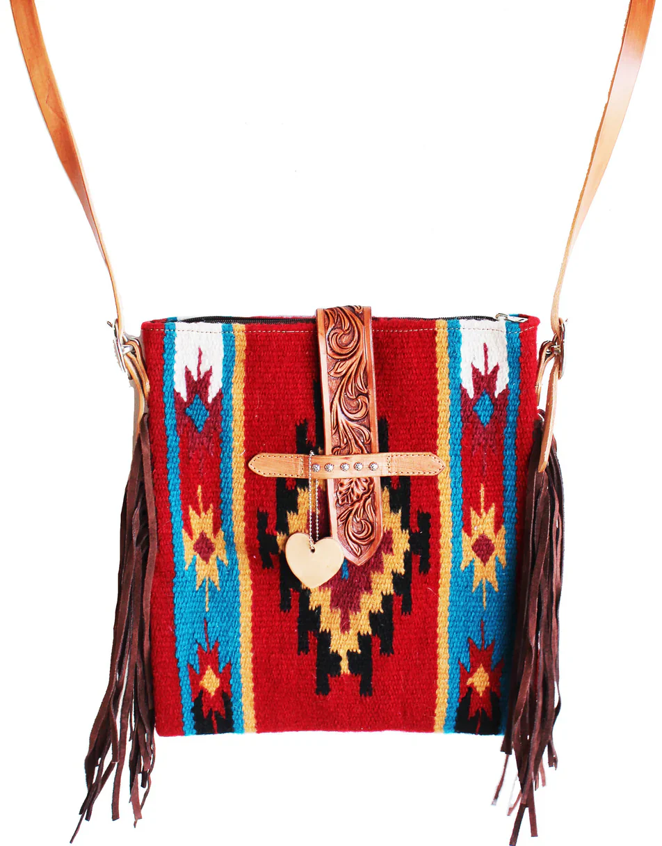 Challenger Western Handwoven Wool Rodeo Cowgirl Handbag Shoulder Purse