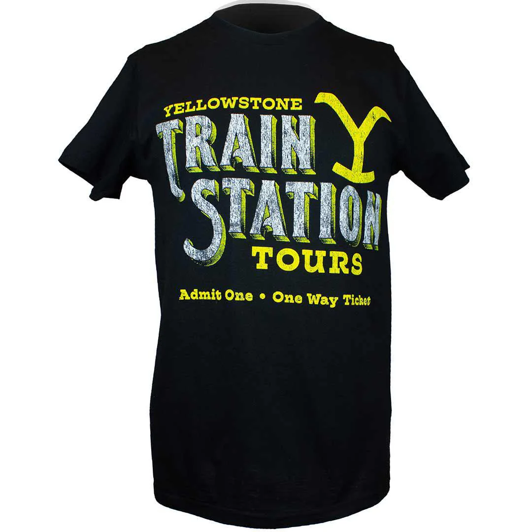 Changes Men's Yellowstone "Train Station"  T-shirt - CLEARANCE