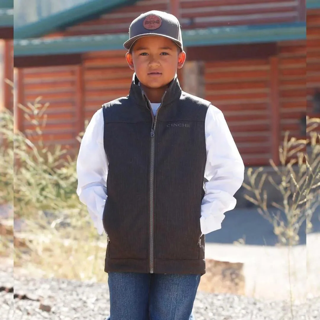 Cinch Boy's Bonded Vest Brown - Image 7