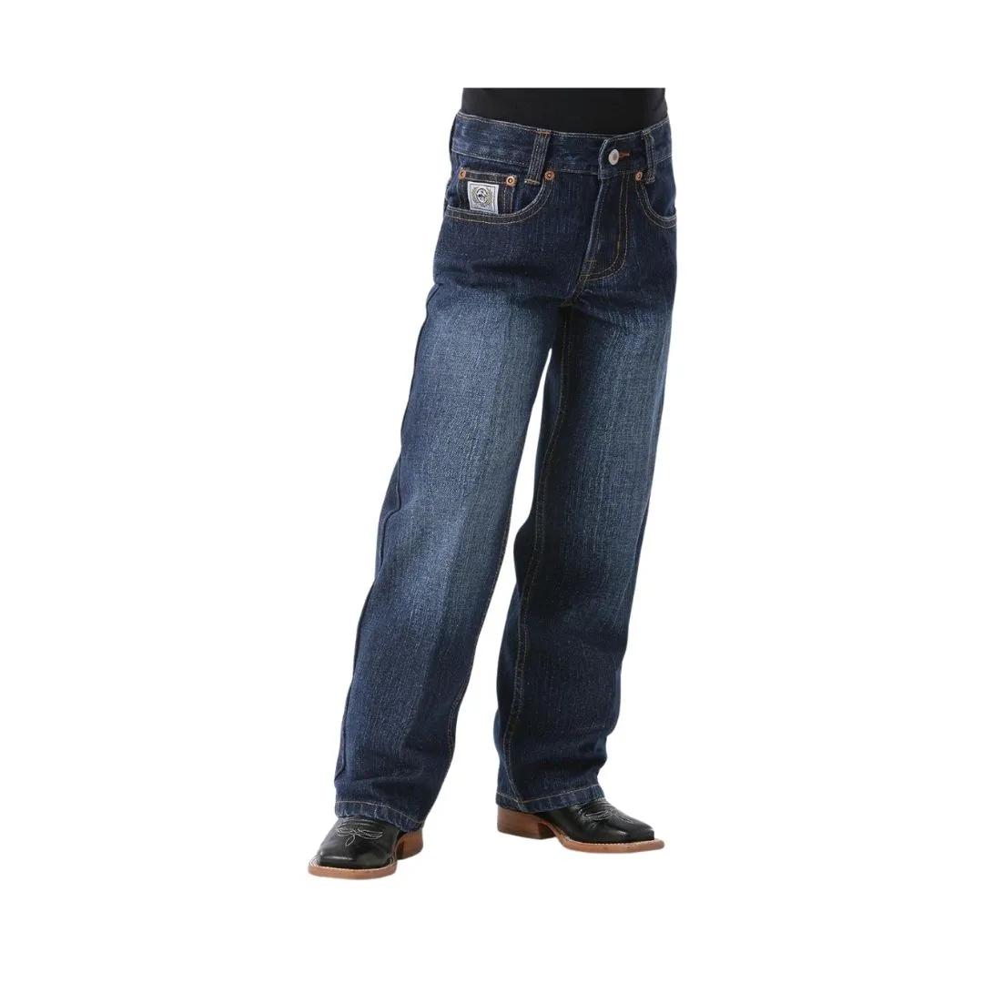 Cinch Boy's White Label Dark Stonewash Bootcut Jean - Image 2