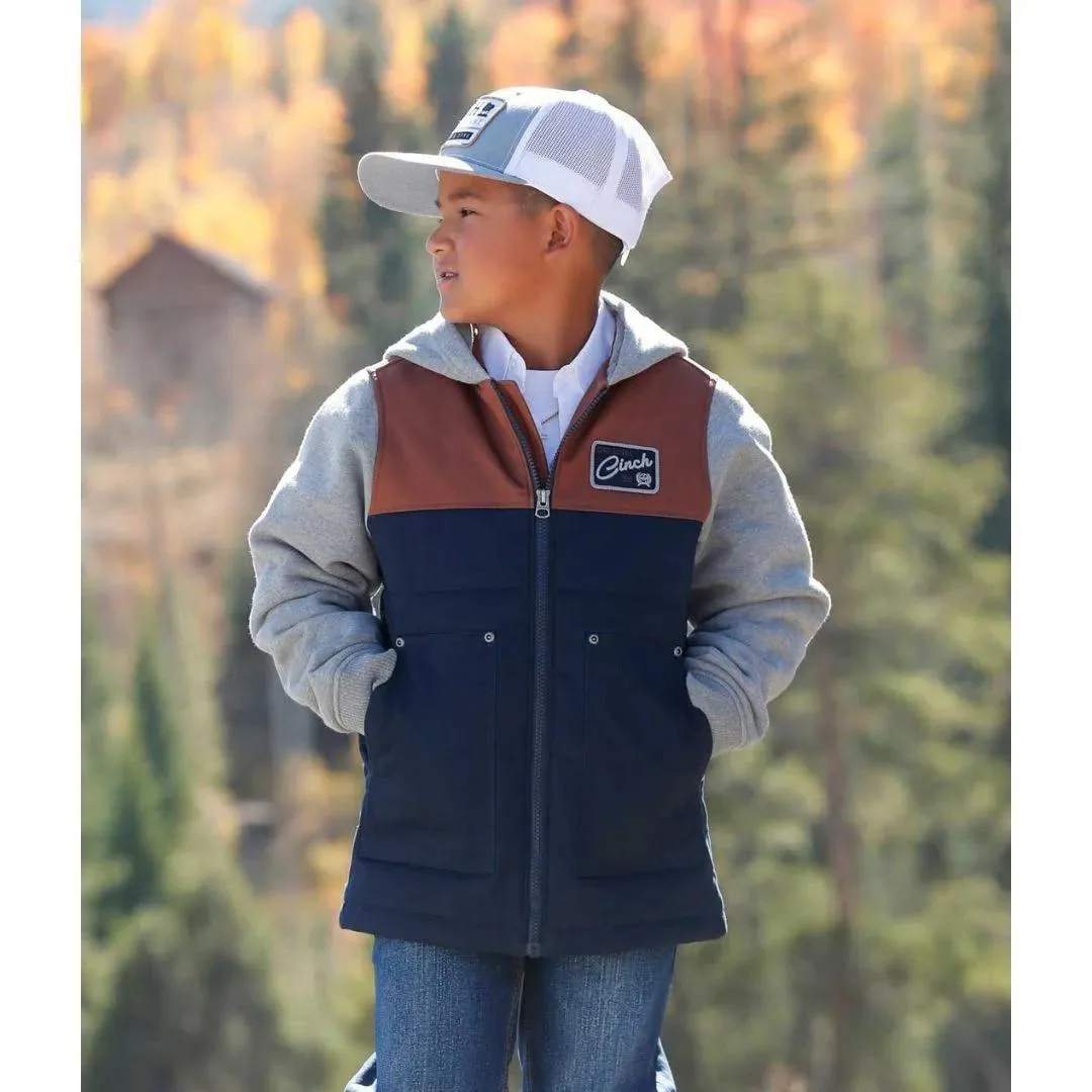 Cinch Boy's OW25 Color Block Hoodie Jacket - Image 5