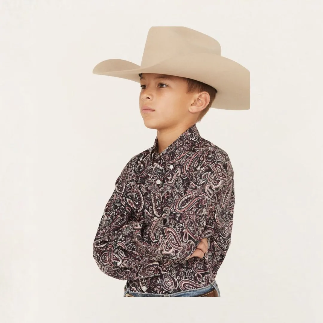 Cinch Boy's Paisley Button-Down Western Shirt Multi - Image 3
