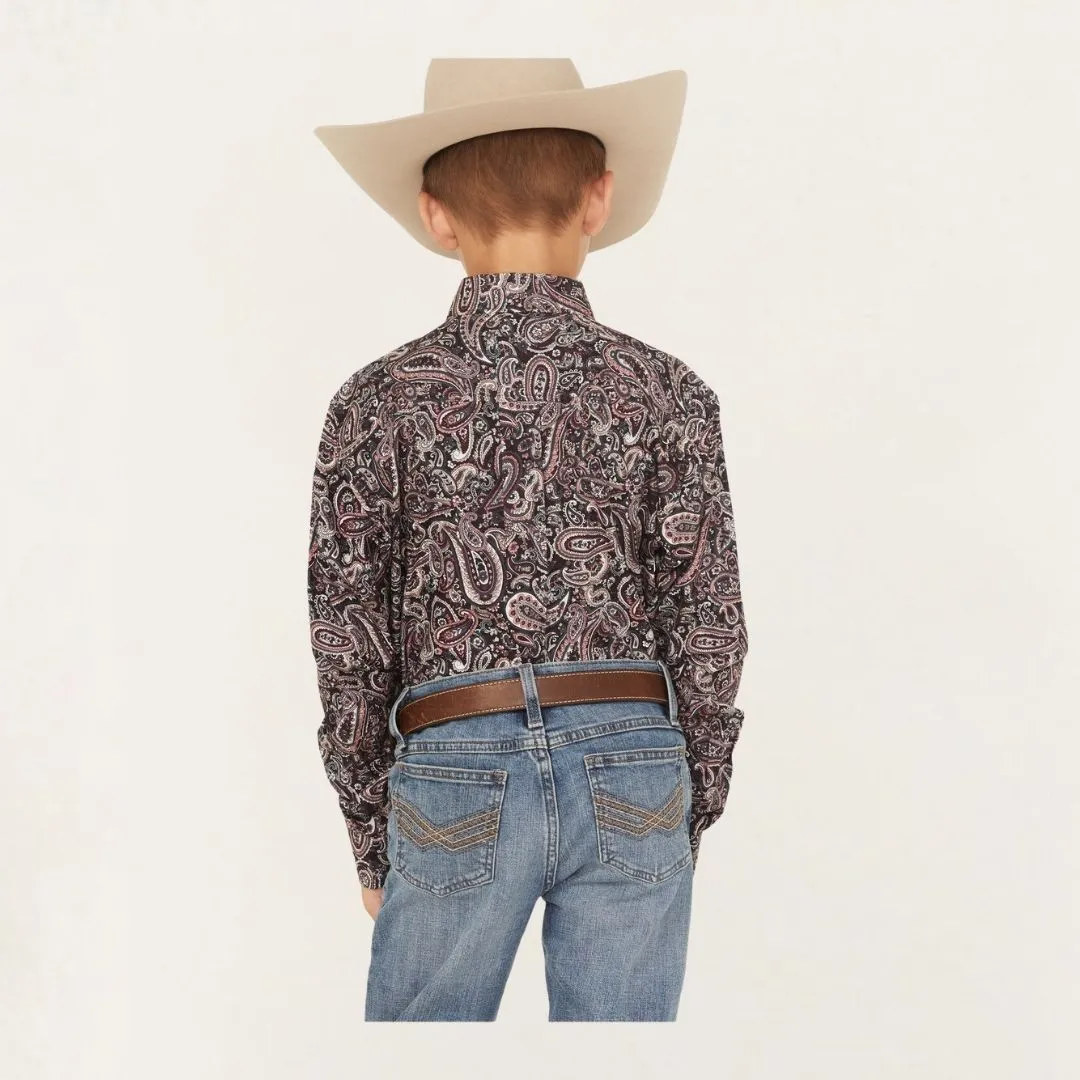 Cinch Boy's Paisley Button-Down Western Shirt Multi - Image 5