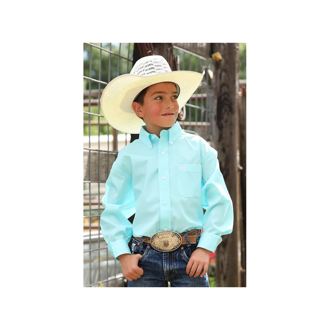 Cinch Boy's Solid Colour Long Sleeve Button Down Shirt - Image 11