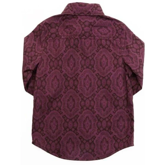 Cinch Infant Shirt Button Up Western Match Dad Paisley Print - Image 2