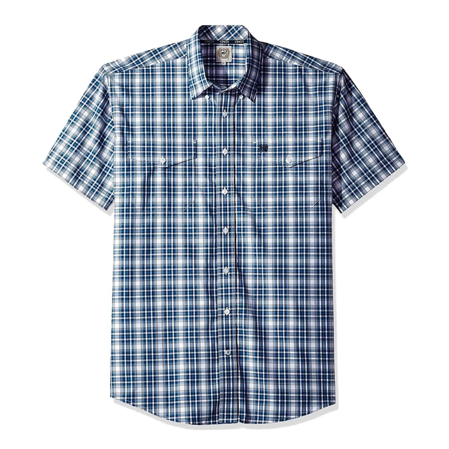 Cinch Men’s Shirt Short Sleeve Long Tail Button Up - Clearance