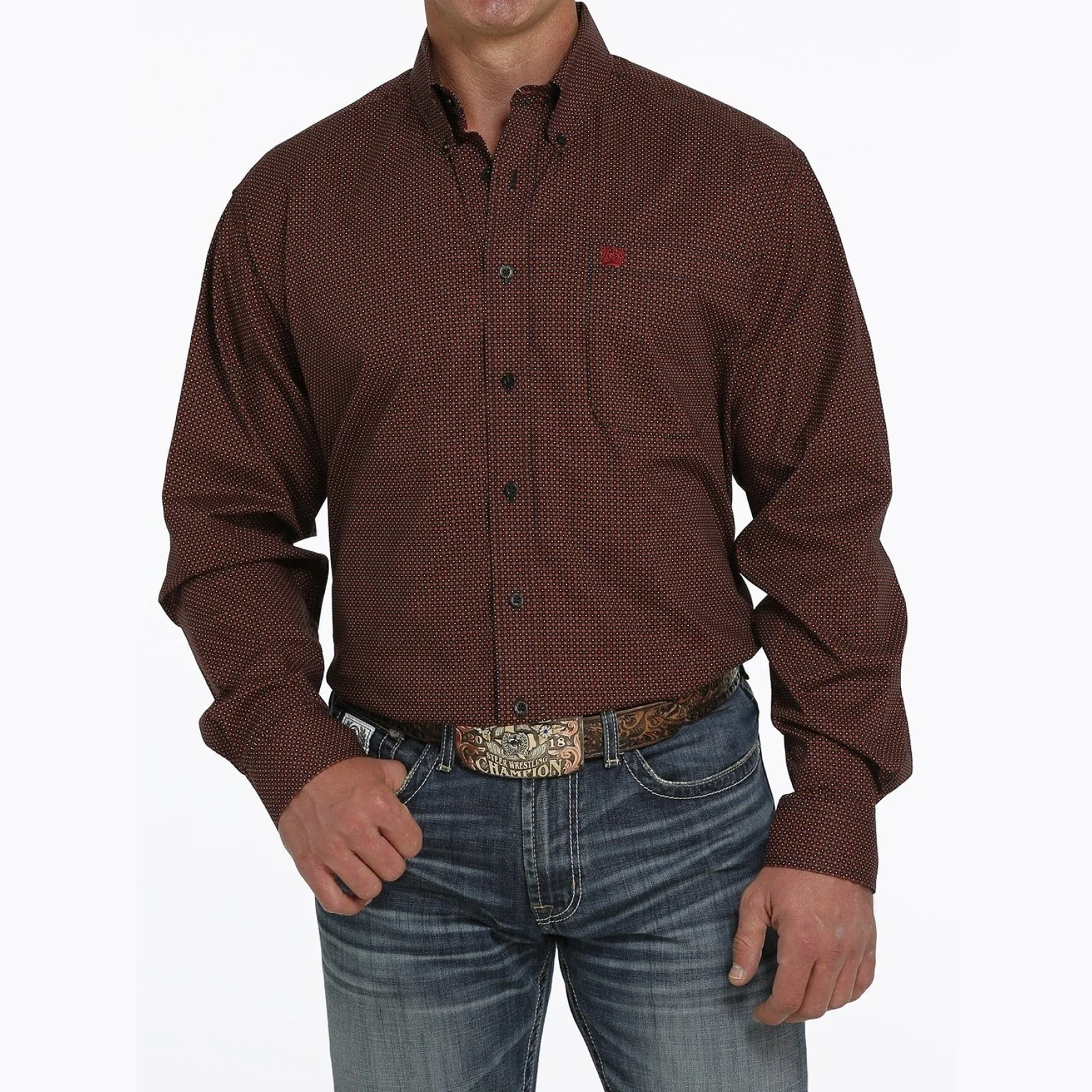 Cinch Men’s Shirt Casual Classic Fit Cotton Stretch Button-Down
