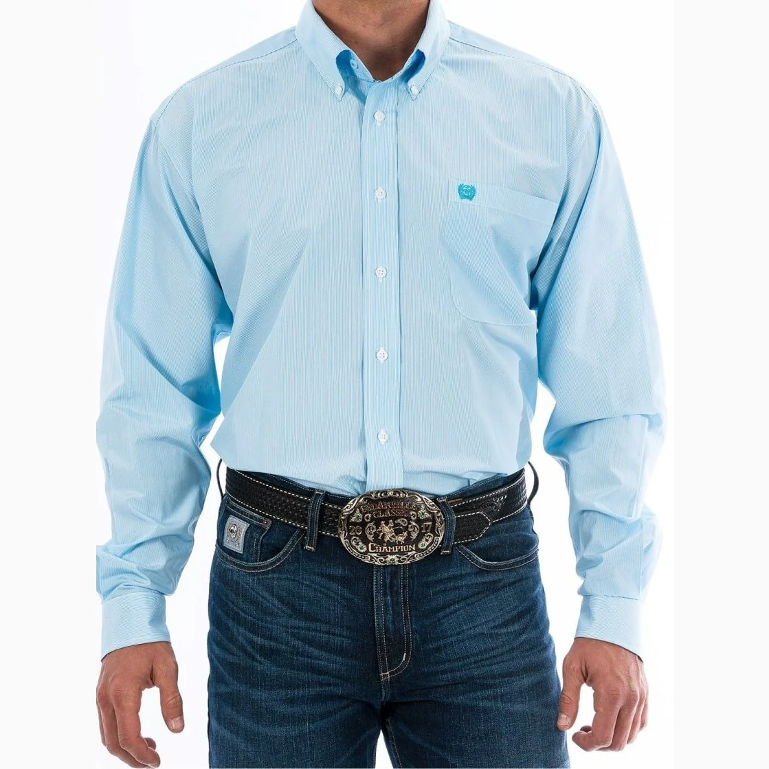 Cinch Men’s Shirt Long Sleeve Tencel Button Down - Clearance