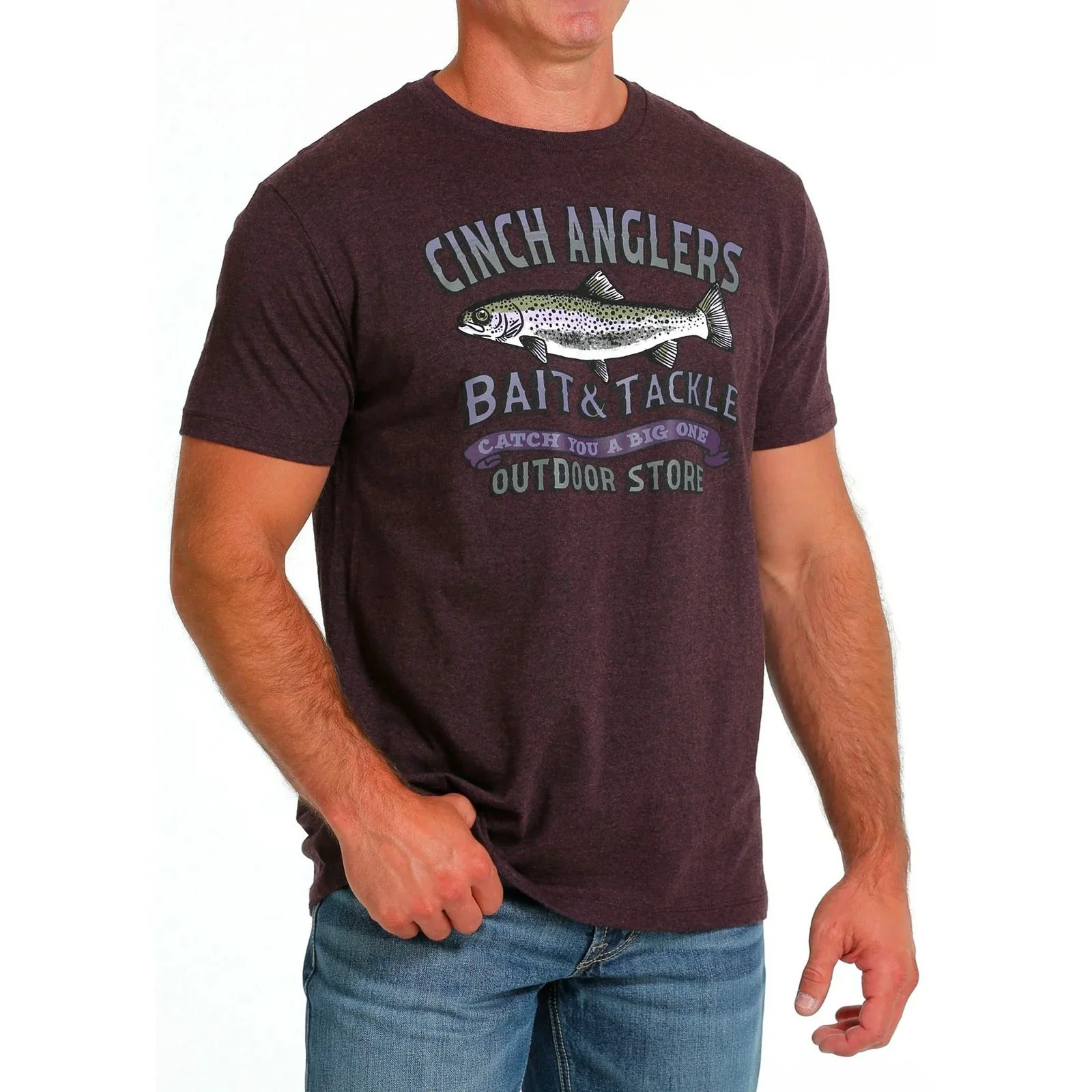 Cinch Men's Angler's Purple Tee - Image 2
