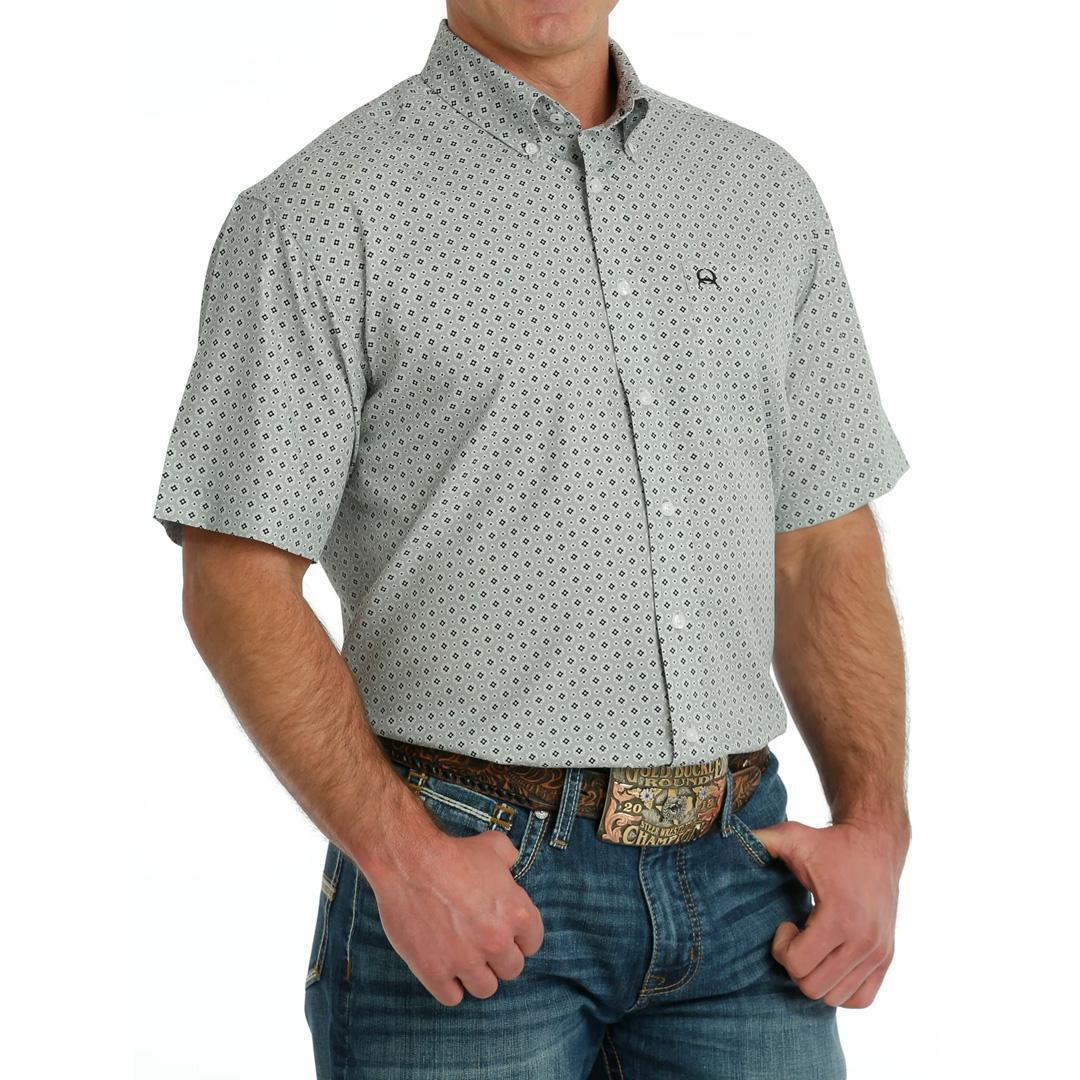 Cinch Men's Arenaflex Short Sleeve Gray