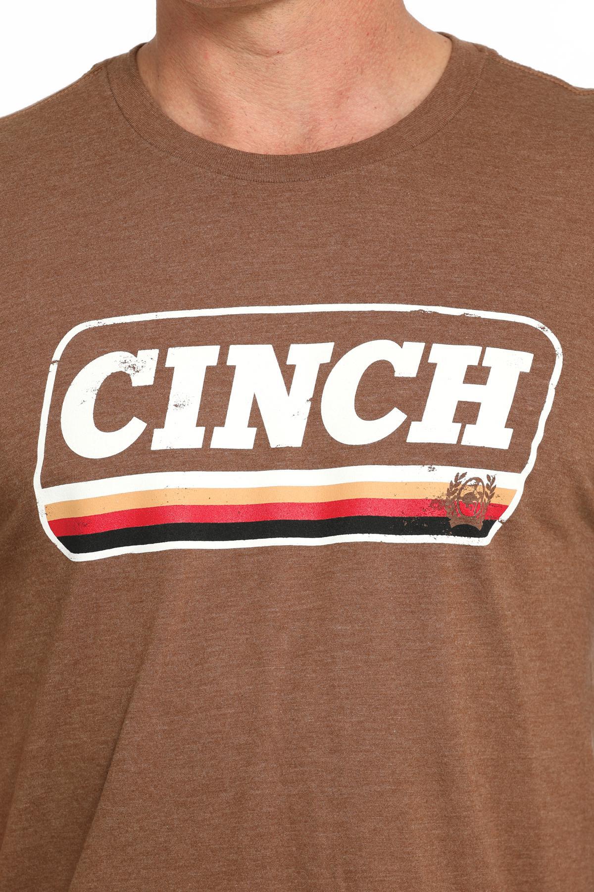 Cinch Men's Brown Logo Tee - Image 3