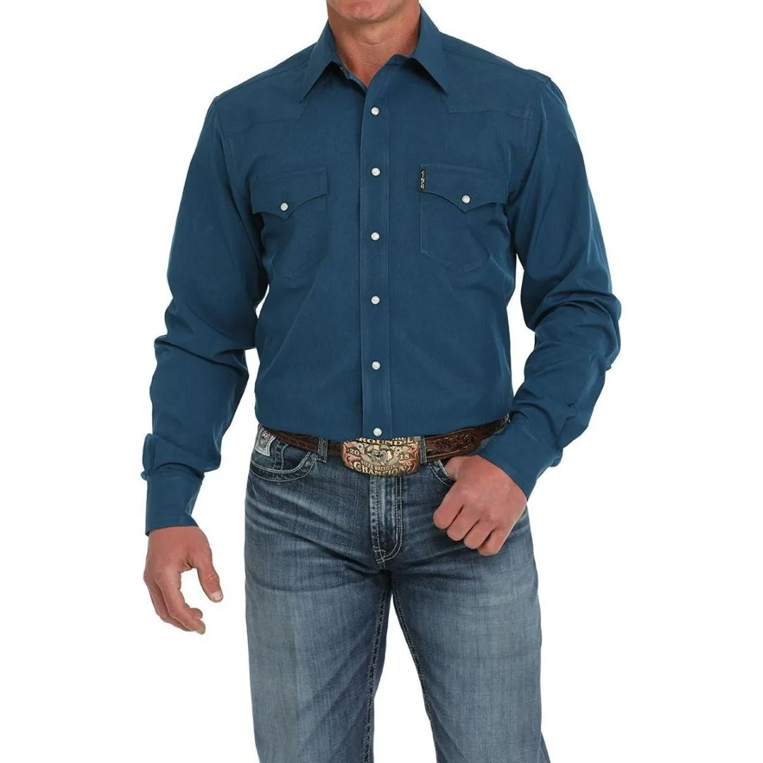 Cinch Men's Button Up Shirt Modern Fit Blue - Image 2