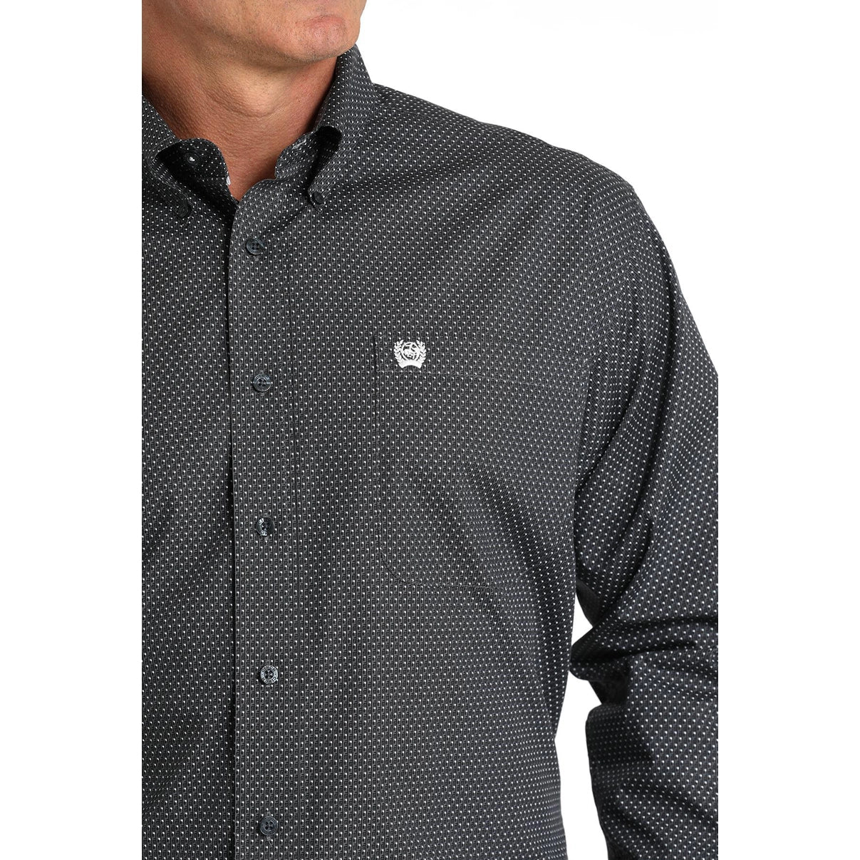 Cinch Men's Geometric Print Button Down Shirt - Image 3