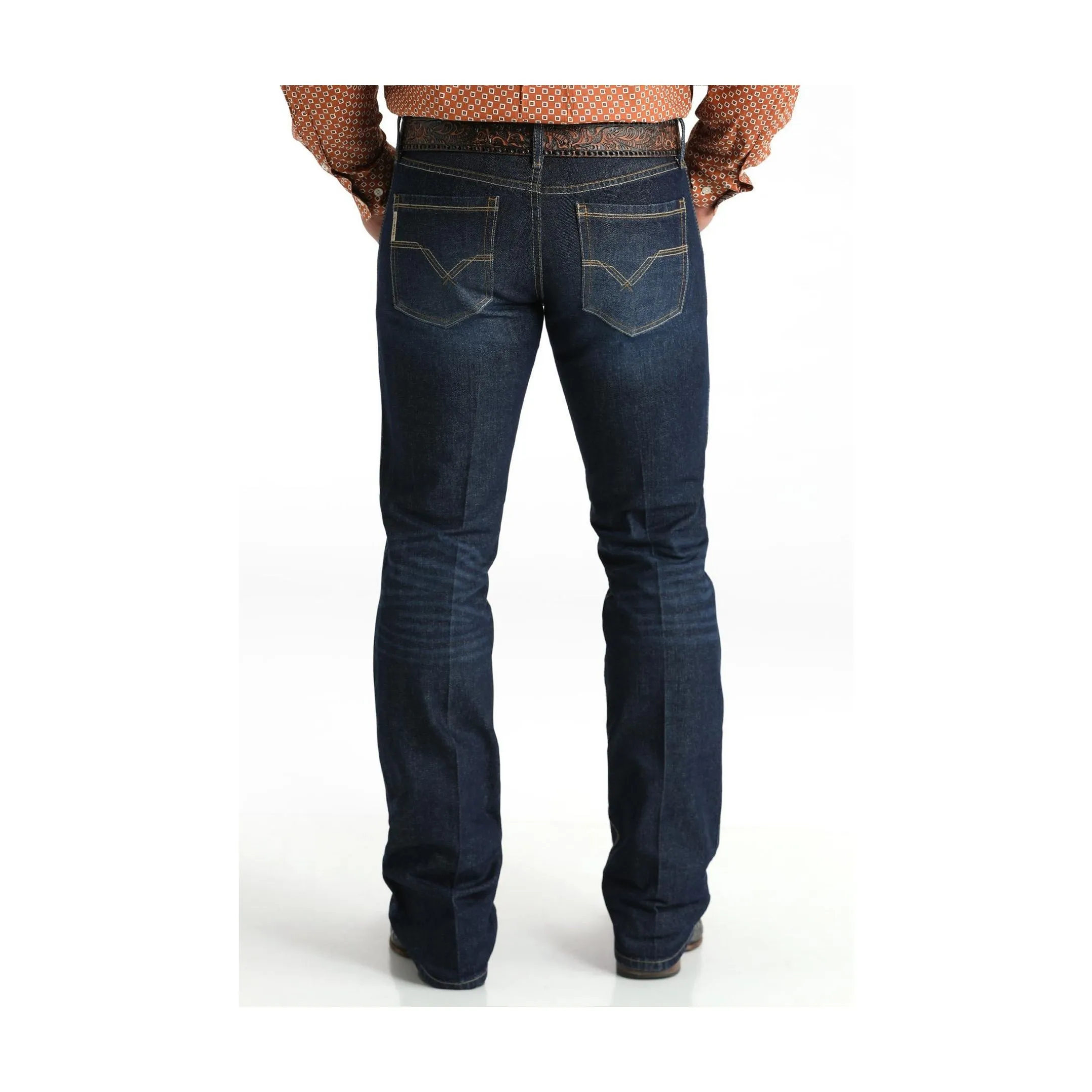 Cinch Men's Ian Dark Wash Slim Bootcut Rigid Denim Jeans - Image 3