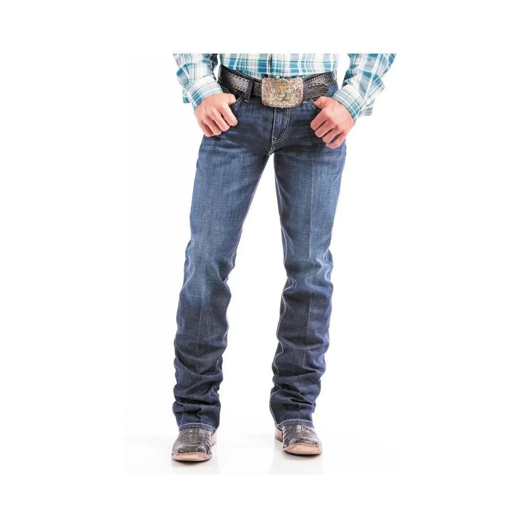 Cinch Men's Jeans Ian Slim Mid-Rise Boot Cut Dark Stonewash