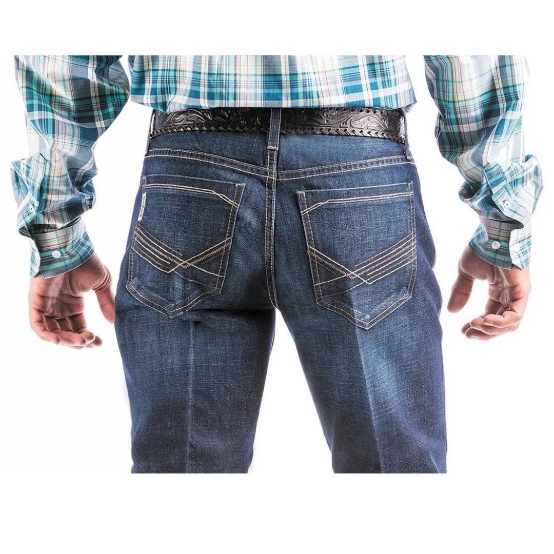 Cinch Men's Jeans Ian Slim Mid-Rise Boot Cut Dark Stonewash - Image 4