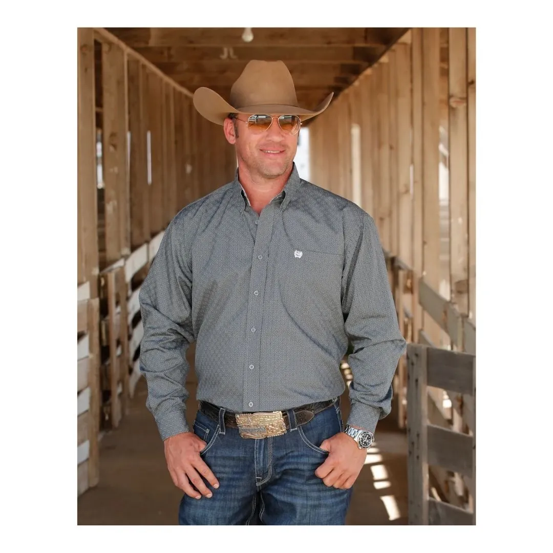 Cinch Men's Long Sleeve Button Down Western Shirt Grey - Image 3