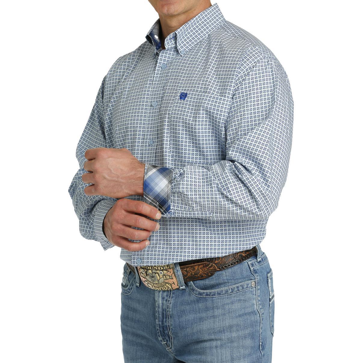 Cinch Men's Long Sleeve Light Blue Shirt - Image 2