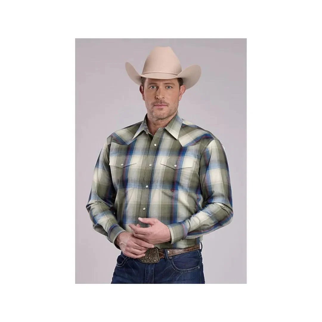 Roper Men's Amarillo Long Sleeve Shirt – Evergreen - Image 5